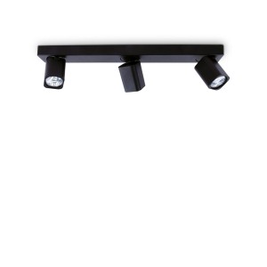 Светильник потолочный Ideal Lux Rudy PL3 Square Черный GU10 321516
