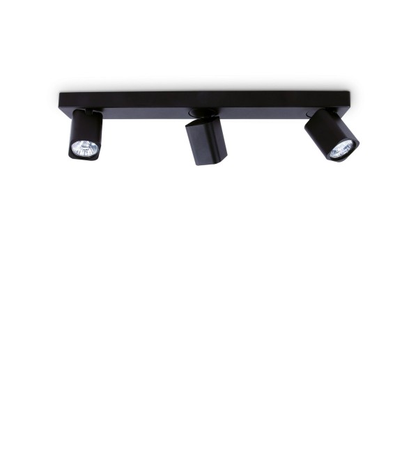 Светильник потолочный Ideal Lux Rudy PL3 Square Черный GU10 321516