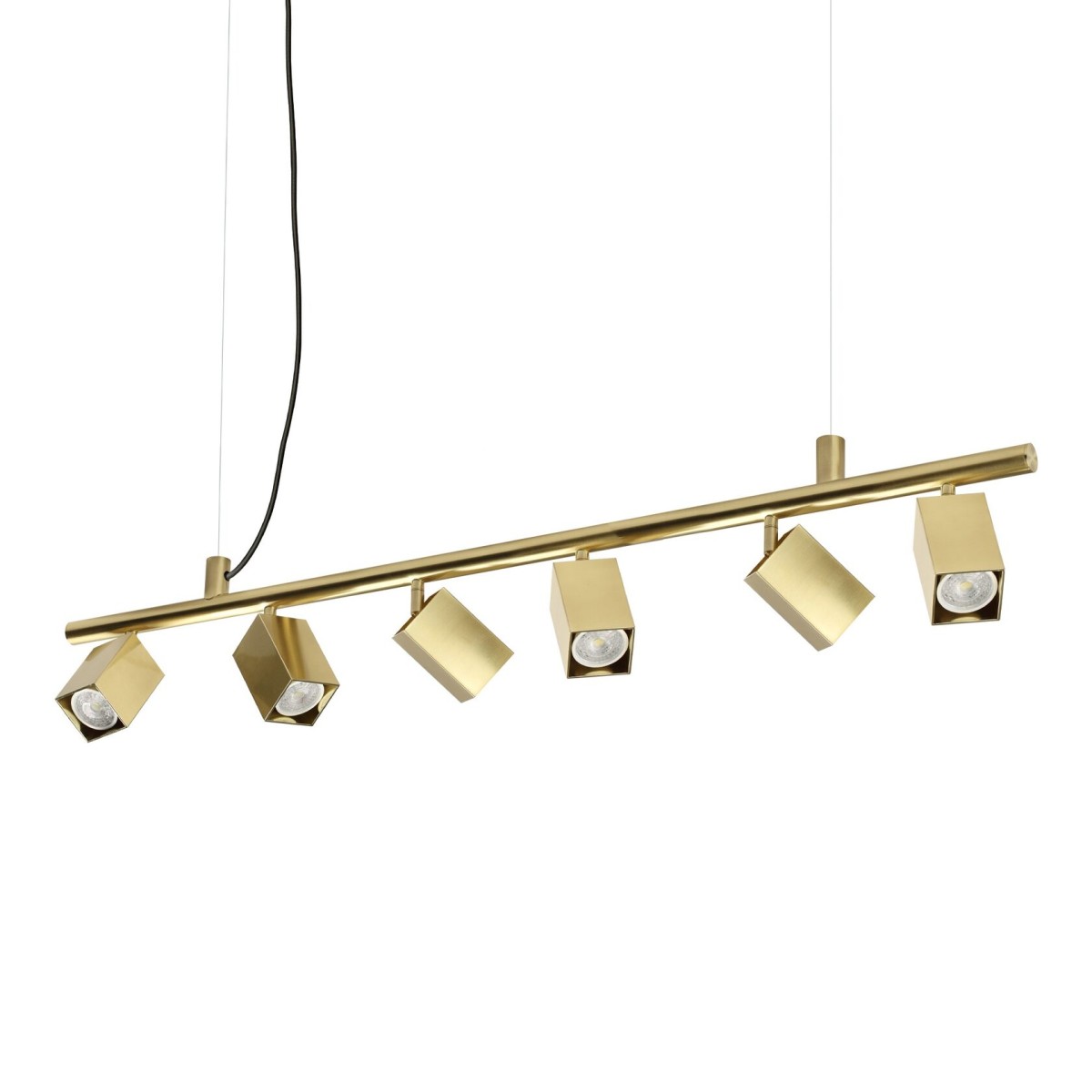 Люстра подвесная Ideal Lux Dynamite SP6 Square GU10 3000K Латунь 371429