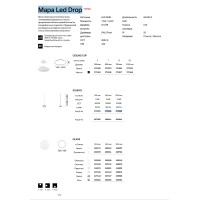 Светильник подвесной Ideal Lux Mapa Pendel Led Big 0200 Cm Алюминий 3000К 372686