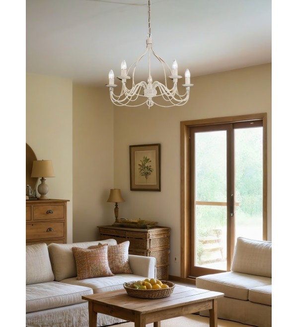 Люстра подвесная Ideal Lux Corte SP5 Белый E14 005881