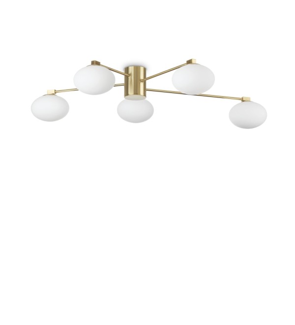 Люстра потолочная Ideal Lux Hermes PL5 D90 Латунь G9 288277