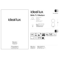 Лампа настольная Ideal Lux Birillo TL1 Medium Серый E27 116587