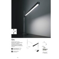 Лампа настольная Ideal Lux Gru TL Черный 3000К LED 147659