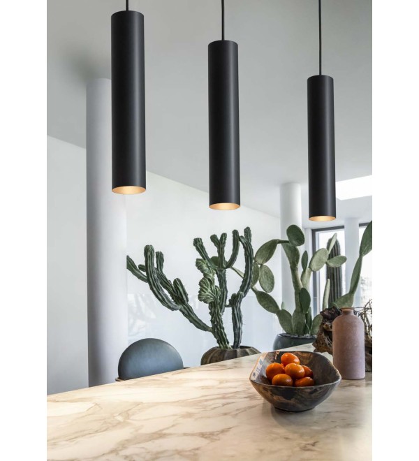 Светильник подвесной Ideal Lux Look SP1 Round D60 H400 Латунь античная GU10 141794