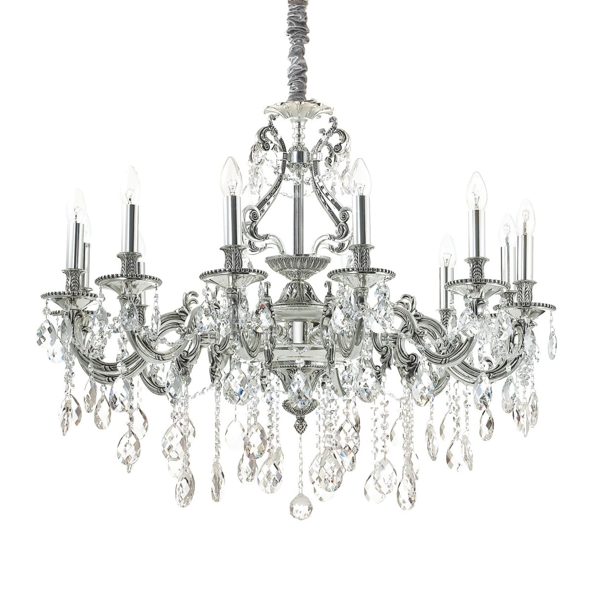 Люстра подвесная Ideal Lux Gioconda SP12 Серебро E14 164953