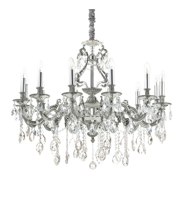 Люстра подвесная Ideal Lux Gioconda SP12 Серебро E14 164953