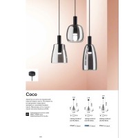 Светильник подвесной Ideal Lux Coco-1 SP Серый 3000К LED 275581