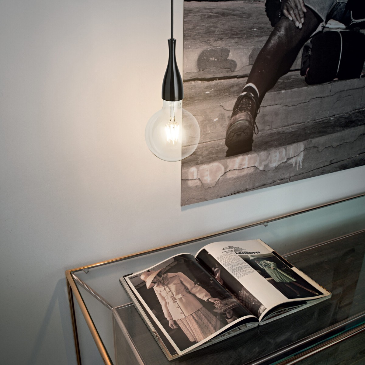 Светильник подвесной Ideal Lux Minimal SP1 Черный E27 009407