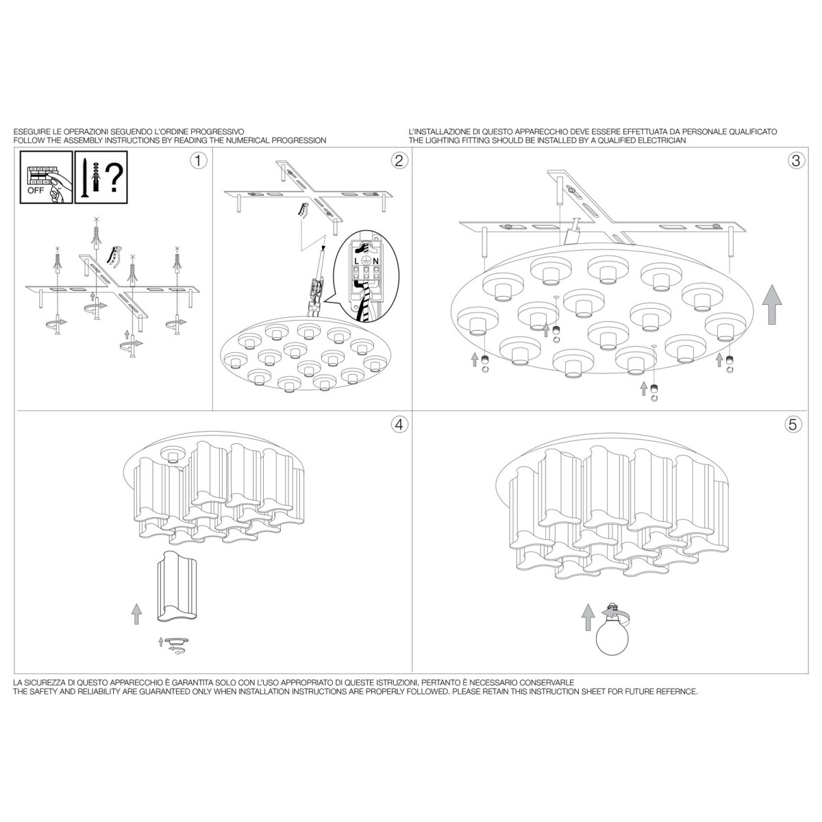 Люстра потолочная Ideal Lux Compo PL15 Белый E27 125565