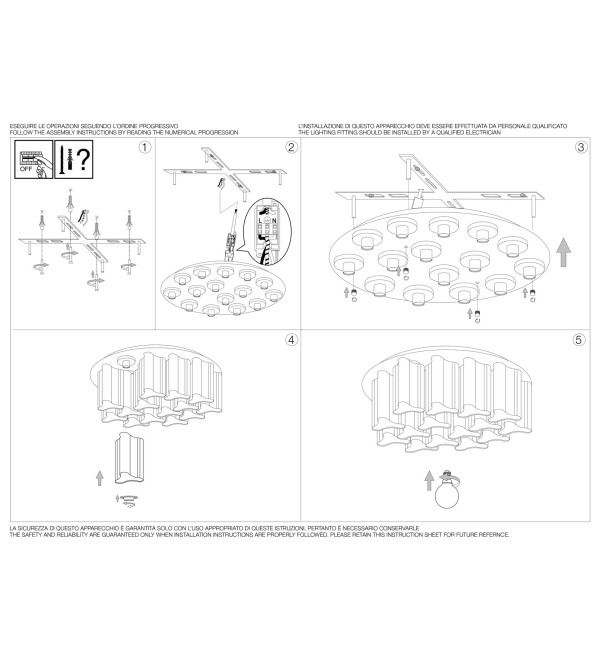 Люстра потолочная Ideal Lux Compo PL15 Белый E27 125565
