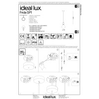 Светильник подвесной Ideal Lux Frida SP1 Черный E27 139425