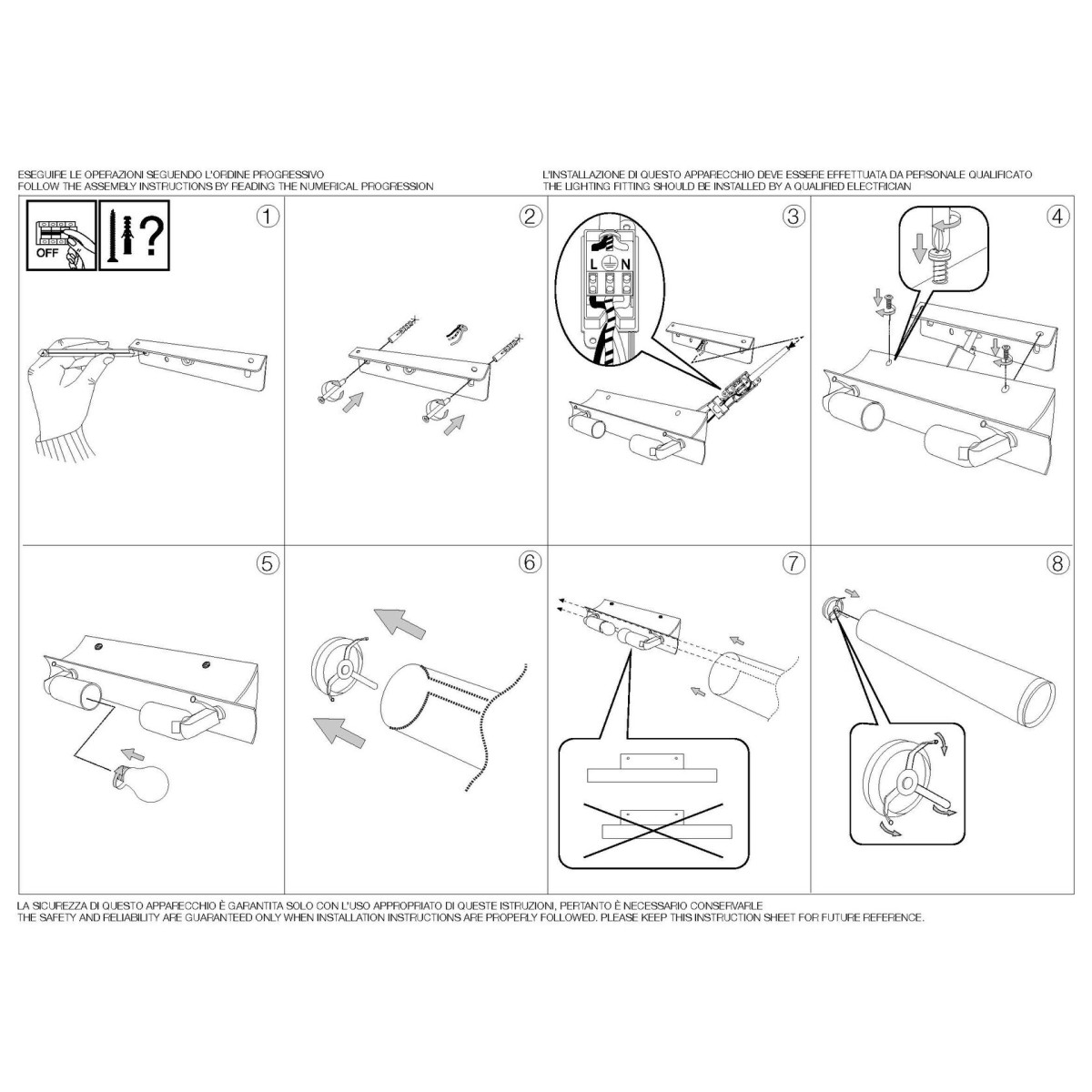 Светильник настенный Ideal Lux Camerino AP2 Белый E14 027081