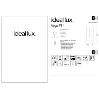 Светильник садово-парковый Ideal Lux Vega PT1 Черный G9 136059