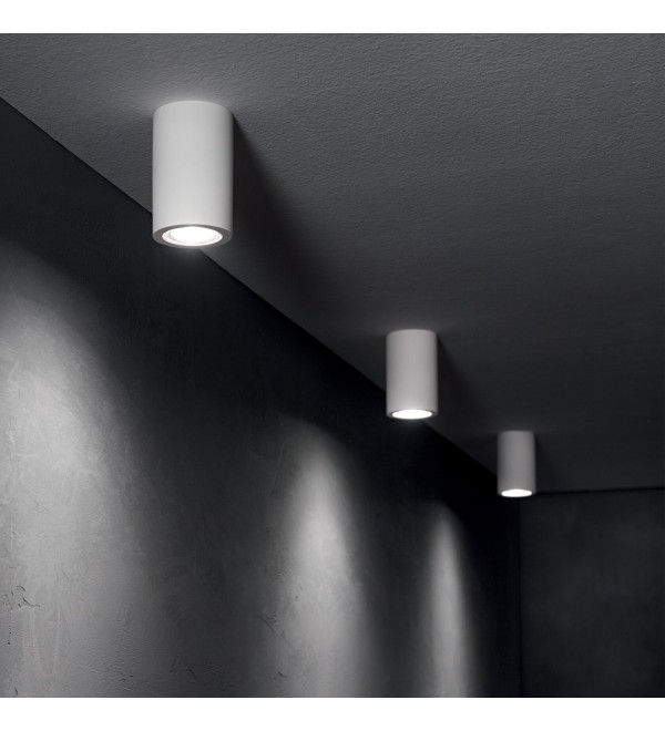 Светильник потолочный Ideal Lux Look PL01 Square D7.0 H040 Gesso Белый гипс GU10 355771