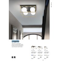 Люстра потолочная Ideal Lux Lingotto PL4 Латунь E14 198156