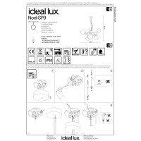 Люстра подвесная Ideal Lux Nodi SP9 Белый E14 082059