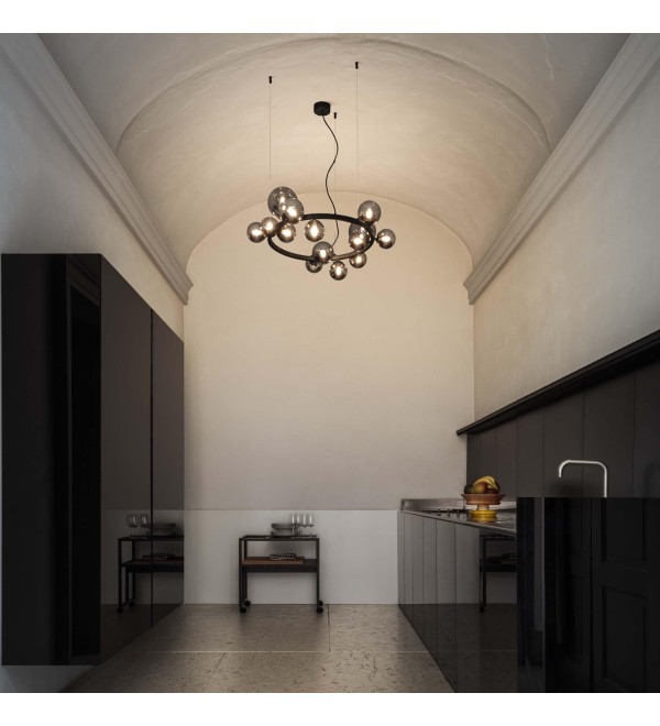Люстра подвесная Ideal Lux Perlage SP25 Серый G9 363387