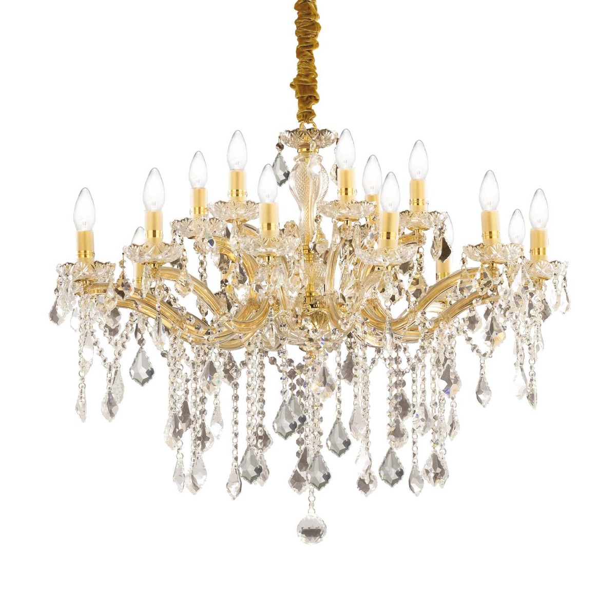 Люстра подвесная Ideal Lux Florian SP18 Золото E14 075181