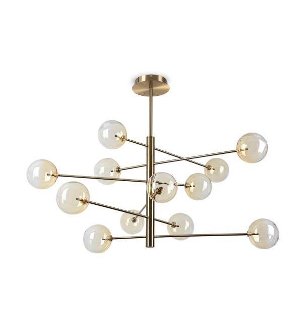 Люстра подвесная Ideal Lux Equinoxe SP12 Янтарь G4 345383