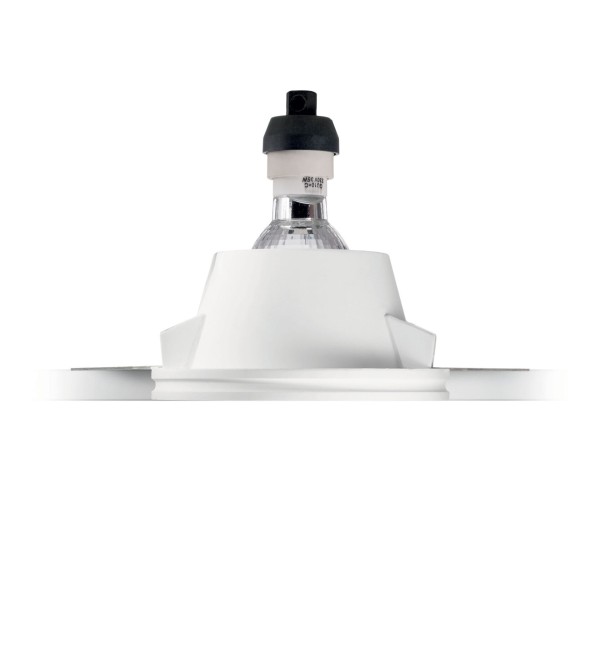Светильник встраиваемый Ideal Lux Samba FI D75 Round Белый Гипс GU10 150130