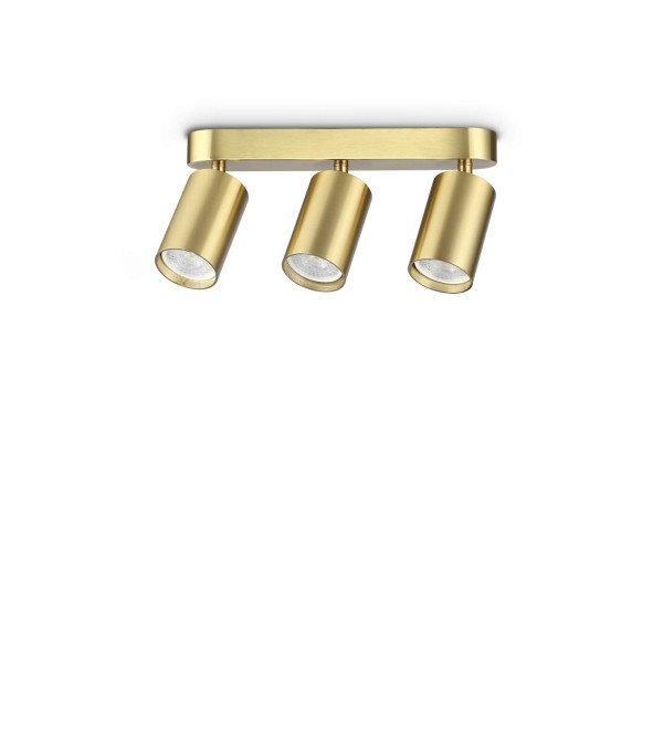 Светильник потолочный Ideal Lux Dynamite PL3 Linear Round Латунь GU10 371269