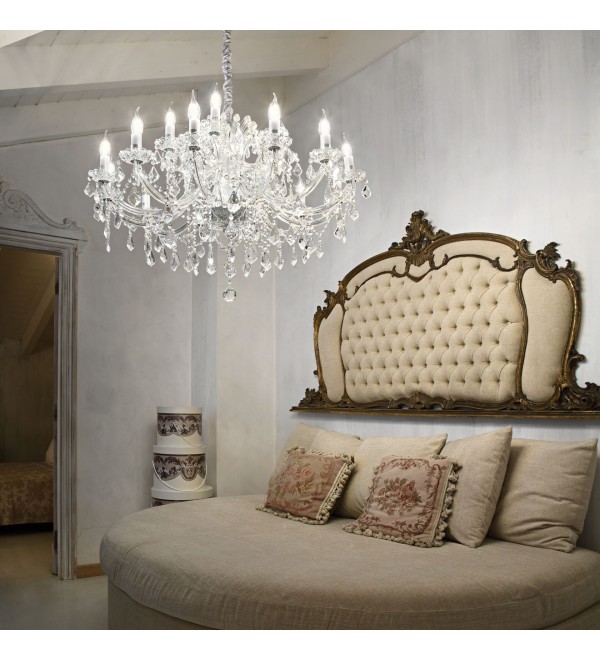Люстра подвесная Ideal Lux Napoleon SP8 Хром E14 167244