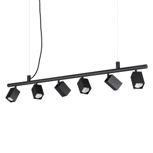 Люстра подвесная Ideal Lux Dynamite SP6 Square GU10 3000K Черный 371412