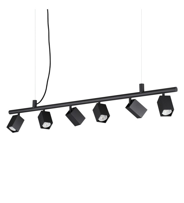 Люстра подвесная Ideal Lux Dynamite SP6 Square GU10 3000K Черный 371412