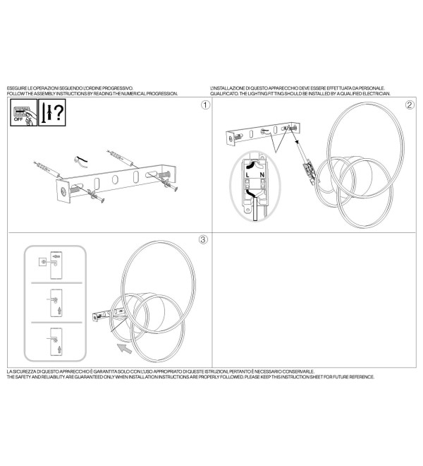 Люстра потолочная Ideal Lux Frame PL Сerchio Белый 3000К 255019