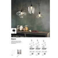 Светильник подвесной Ideal Lux Bistro SP1 Plate E27 Прозрачный 112336