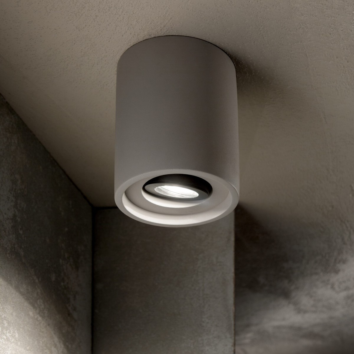 Светильник потолочный Ideal Lux Oak PL1 Round Цемент GU10 150437