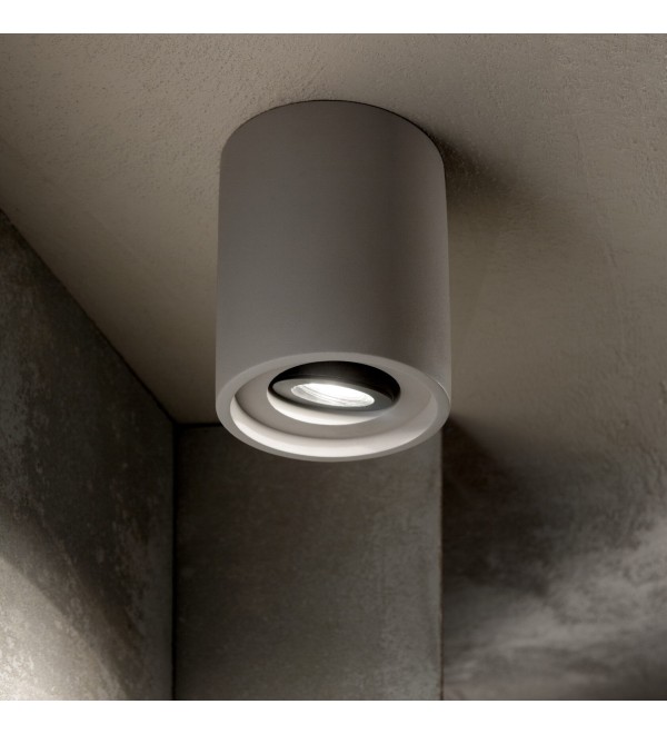 Светильник потолочный Ideal Lux Oak PL1 Round Цемент GU10 150437