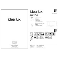 Люстра потолочная Ideal Lux Daisy PL6 Золото E27 247779