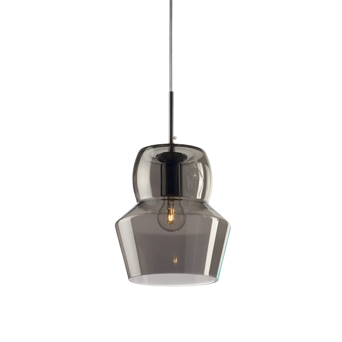 Светильник подвесной Ideal Lux Zeno SP1 Big макс.1х60Вт IP20 E27 230В Дымчатый/Хром Стекло/Металл Без лампы 088938