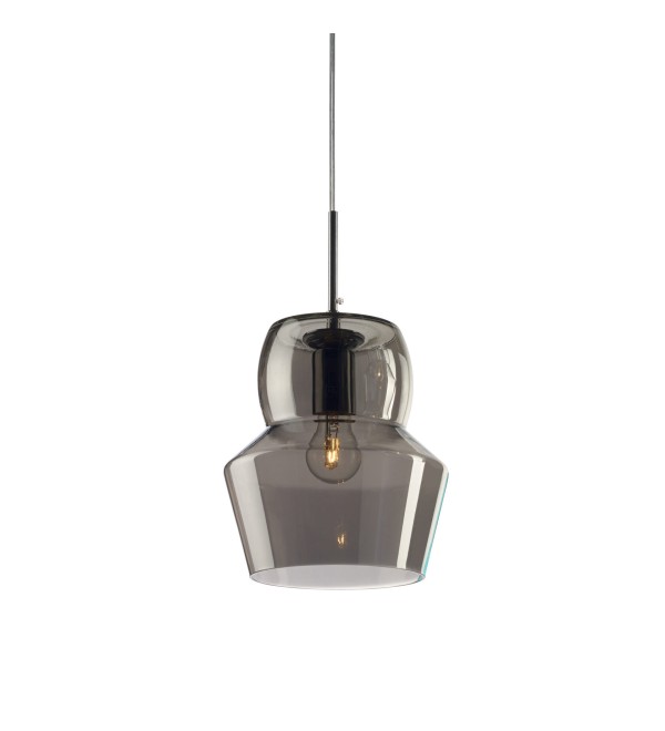 Светильник подвесной Ideal Lux Zeno SP1 Big макс.1х60Вт IP20 E27 230В Дымчатый/Хром Стекло/Металл Без лампы 088938