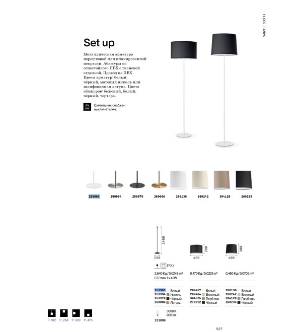 Торшер напольный модульный Ideal Lux Set up MTP1 Без абажура Черный E27 259970