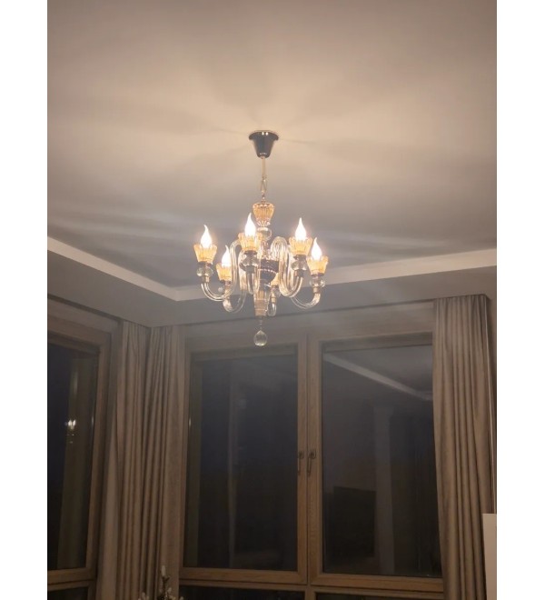 Люстра подвесная Ideal Lux Strauss SP6 E14 Золото 140605