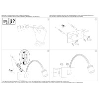 Светильник настенный Ideal Lux Dynamo AP Латунь античная 14000К LED 21352