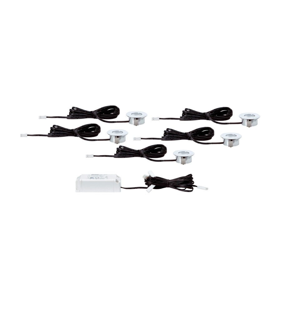 Светильник встраиваемый Paulmann Micro Line Mini LED 2700К Хром Набор 5шт. 93551