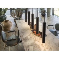 Светильник подвесной Ideal Lux Look SP1 Round D60 H400 Латунь античная GU10 141794