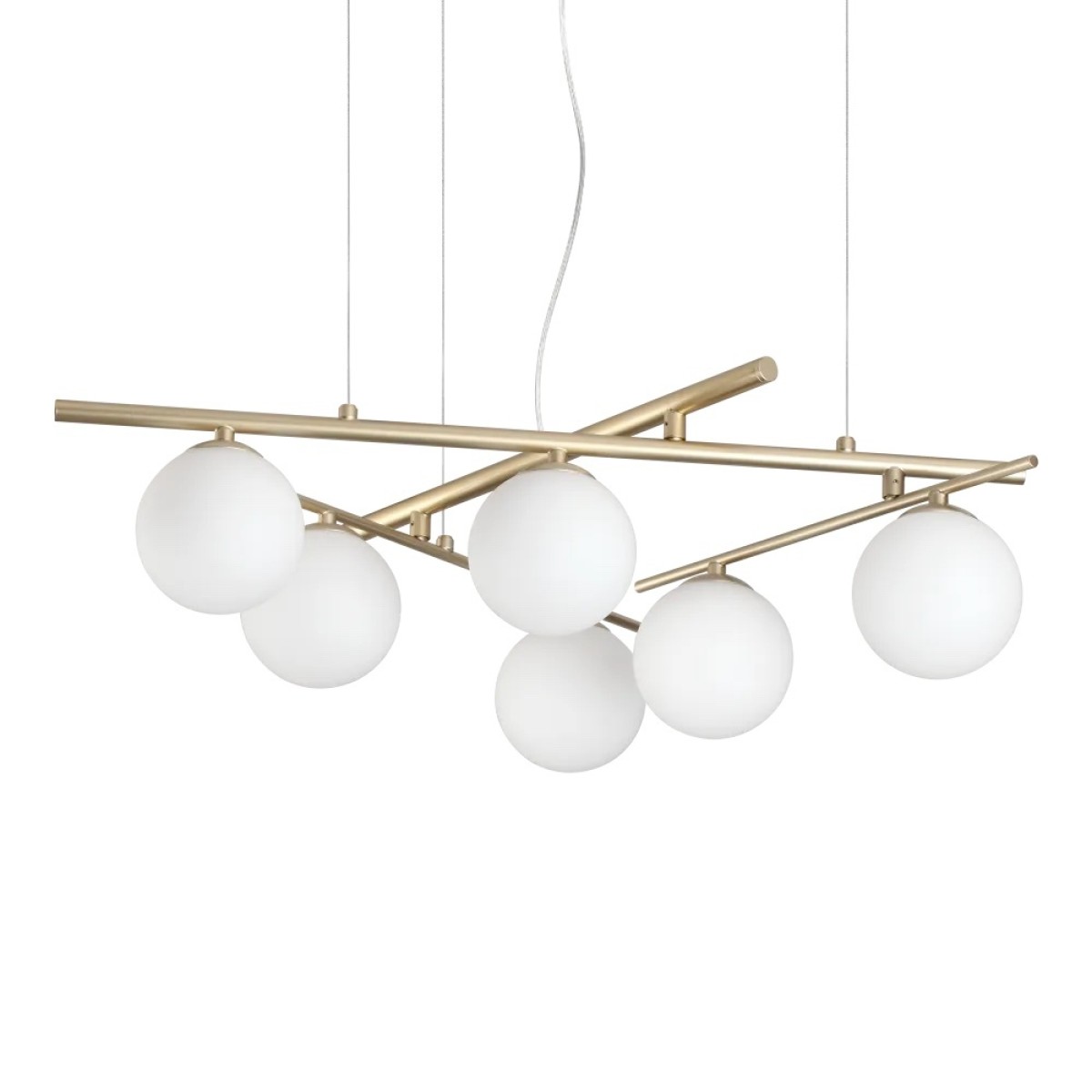 Люстра подвесная Ideal Lux Atlas SP6 G9 3000K Золото 365121