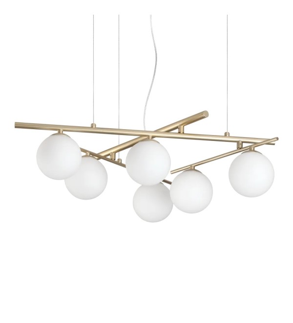 Люстра подвесная Ideal Lux Atlas SP6 G9 3000K Золото 365121