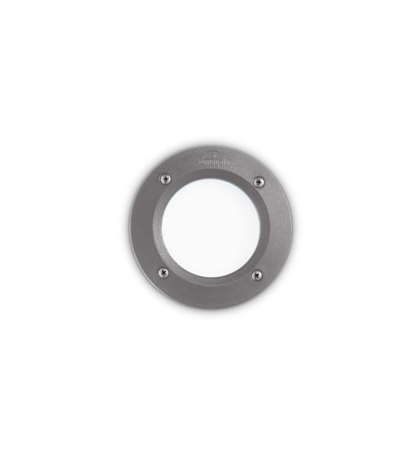 Светильник уличный встраиваемый Ideal Lux Avenue FI Round макс.1х9Вт IP66 GX53 230В Серый/Белый Смола 096568