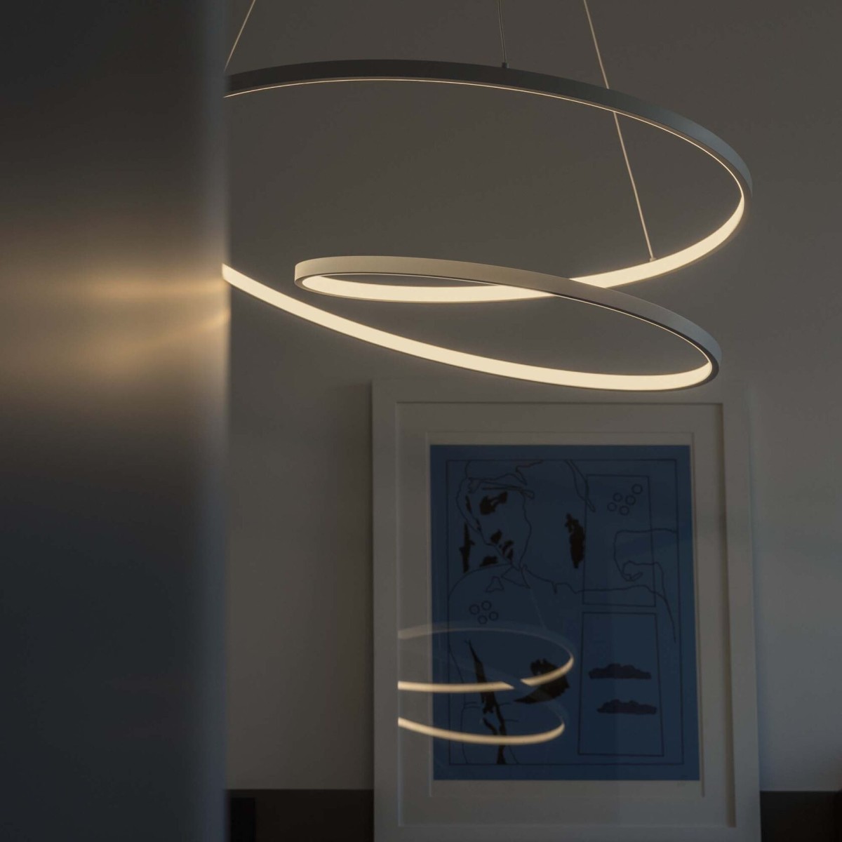 Люстра подвесная Ideal Lux Oz SP D080 On-Off 3000K Белый LED 253664