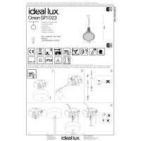 Светильник подвесной Ideal Lux Onion SP1 D23 Коричневый E27 205281