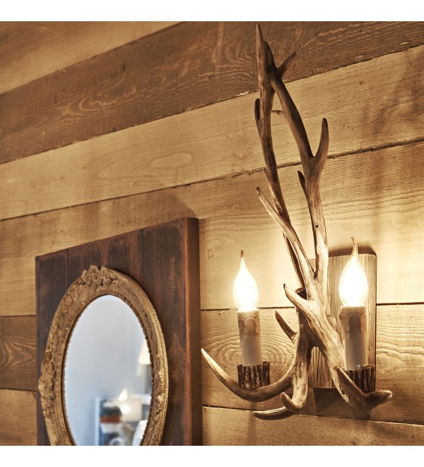 Светильник настенный Ideal Lux Chalet AP2 Бежевый E14 115511