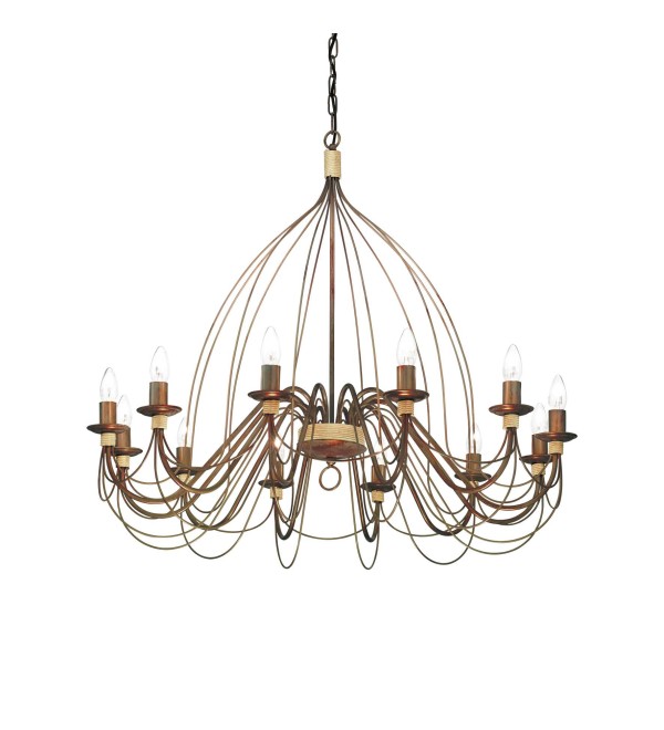 Люстра подвесная Ideal Lux Corte SP12 Ржавчина E14 097671