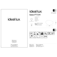 Светильник садово-парковый Ideal Lux Sasso PT1 D41 Опал E27 161778