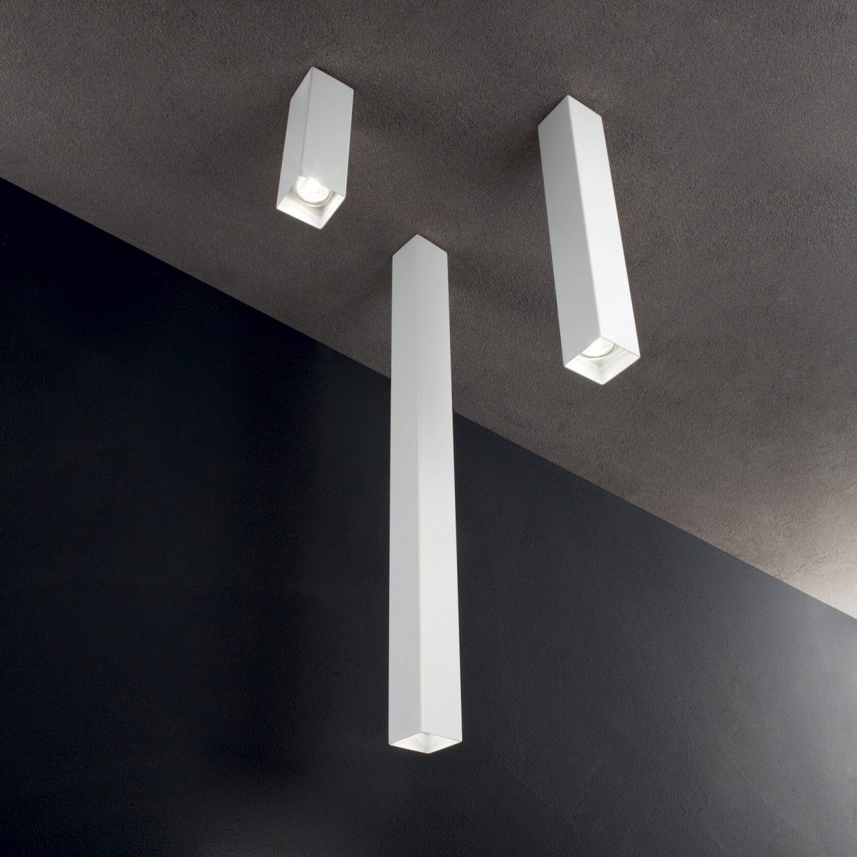 Светильник потолочный Ideal Lux Look PL1 Square D60 H400 Латунь GU10 371511